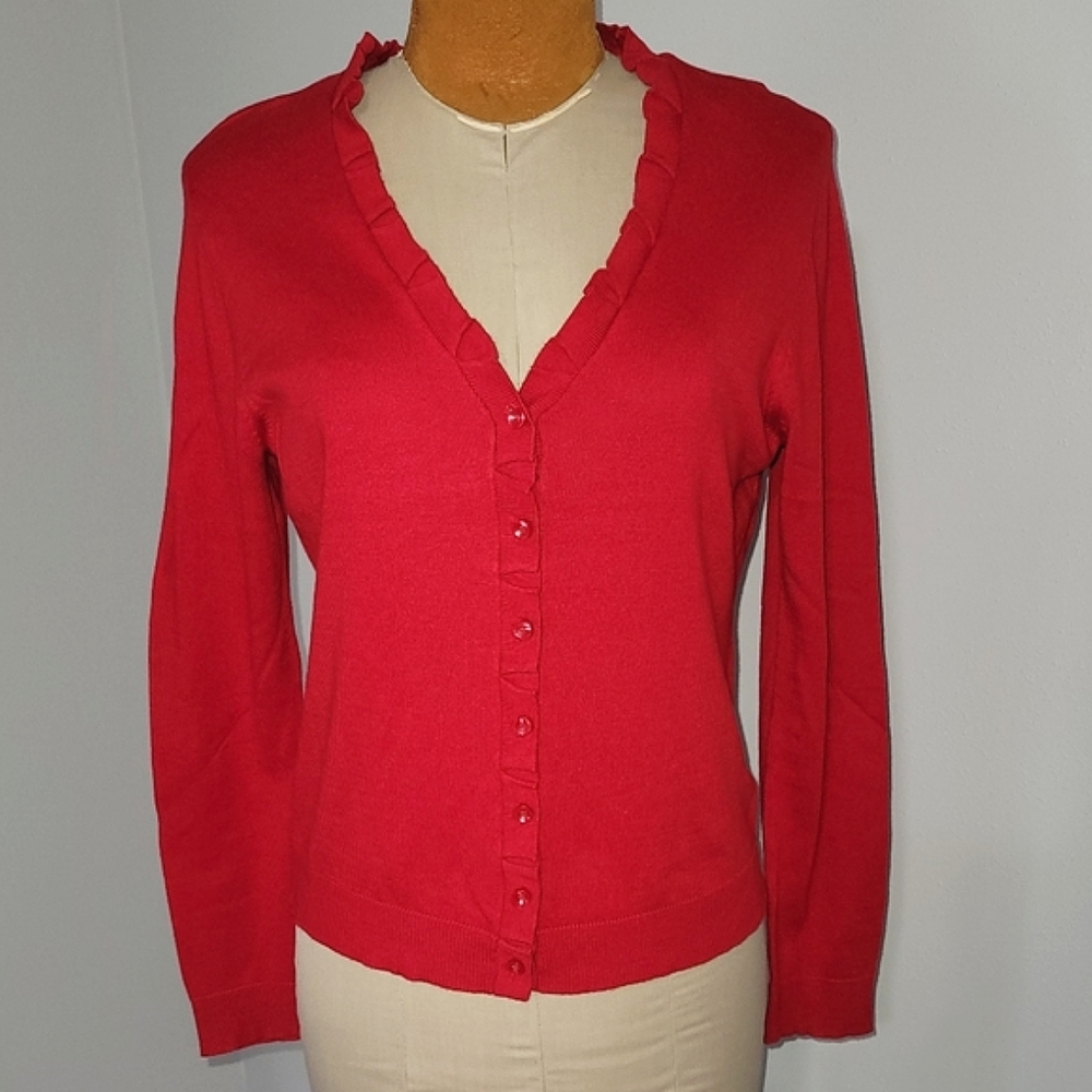 Kenneth Cole red cardigan  Sz L